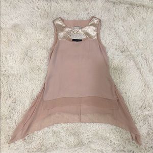 Bcbg maxazria Pink and Gold Tank